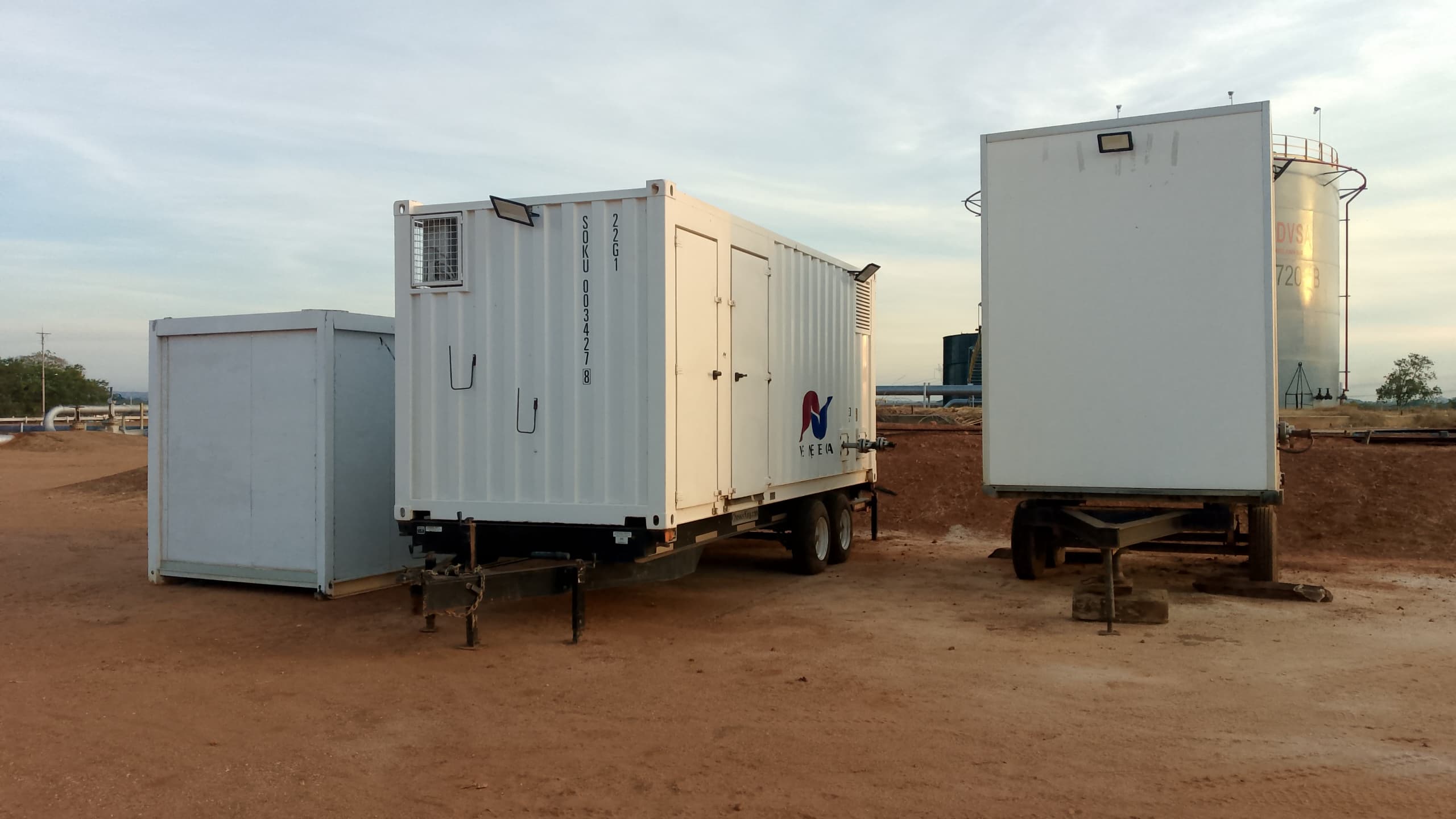 Mobile units at production site