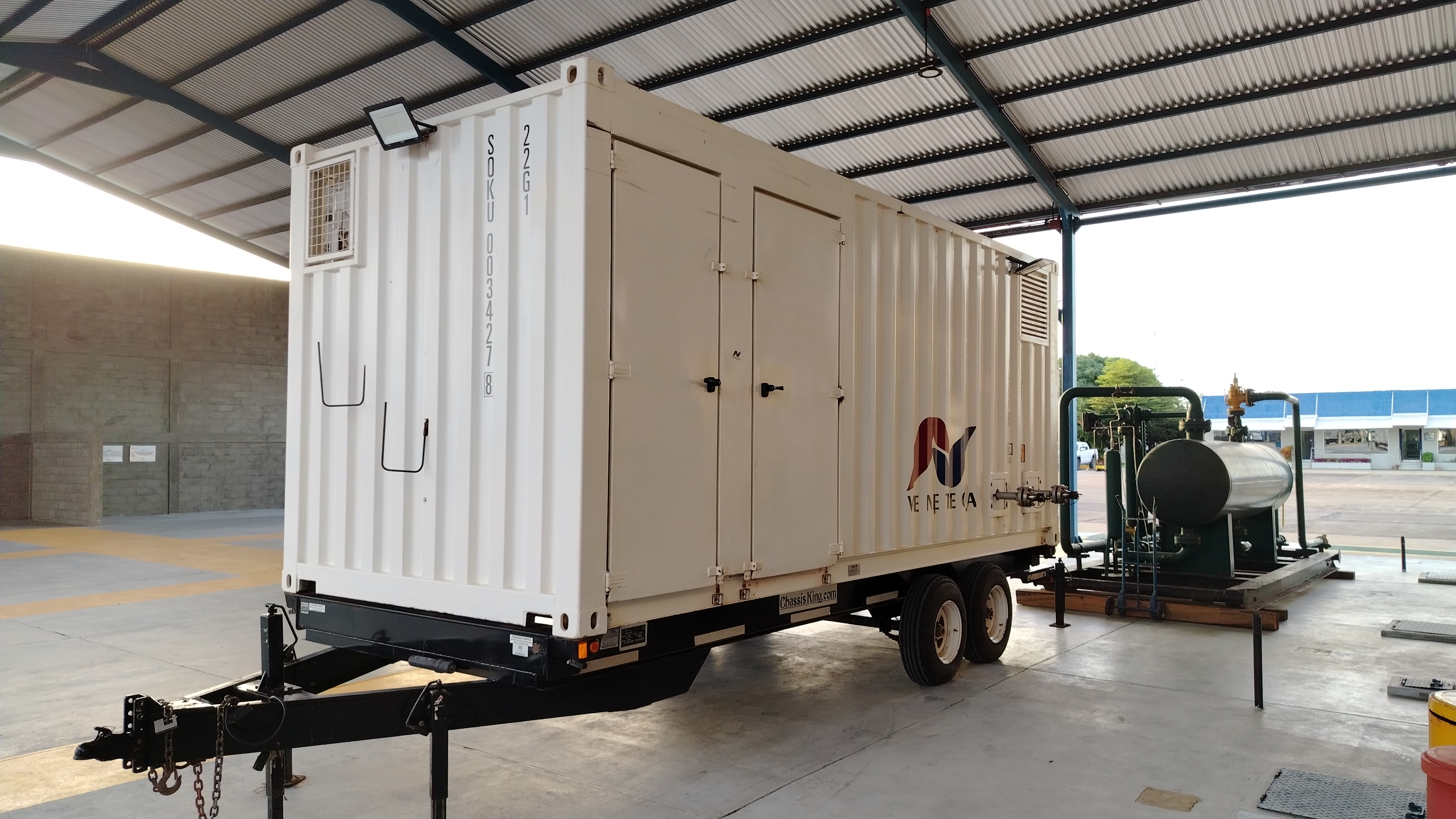 Mobile unit ready for transport